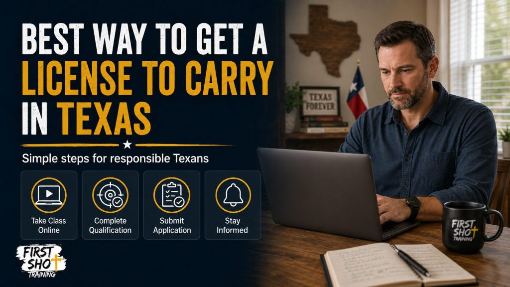 best way to get a license to carry in Texas guide from First Shot Training
