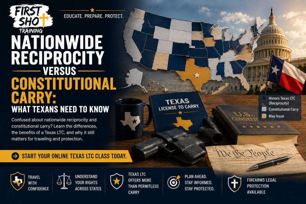 Nationwide Reciprocity Versus Constitutional Carry, What Is the Difference?