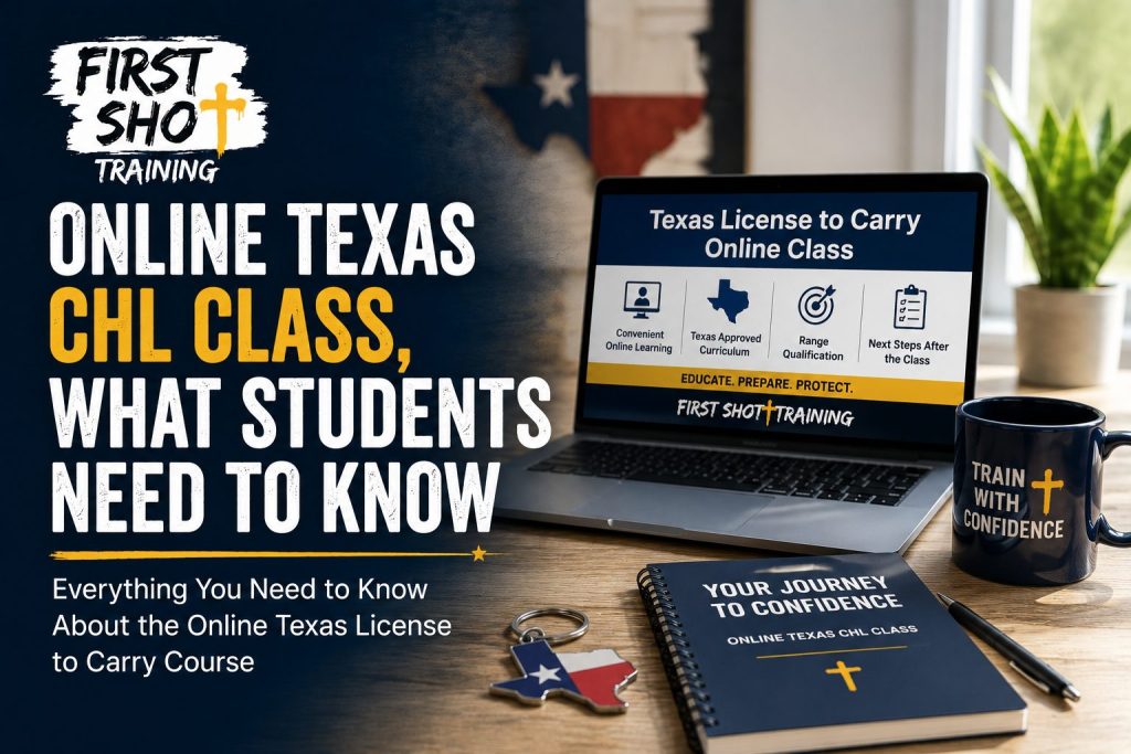 Laptop showing Texas CHL to LTC terminology for online research.